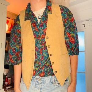 Floral Short-Sleeve Button-Up Shirt - Teal Multicolor